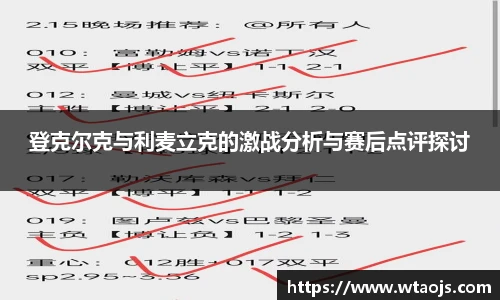 登克尔克与利麦立克的激战分析与赛后点评探讨